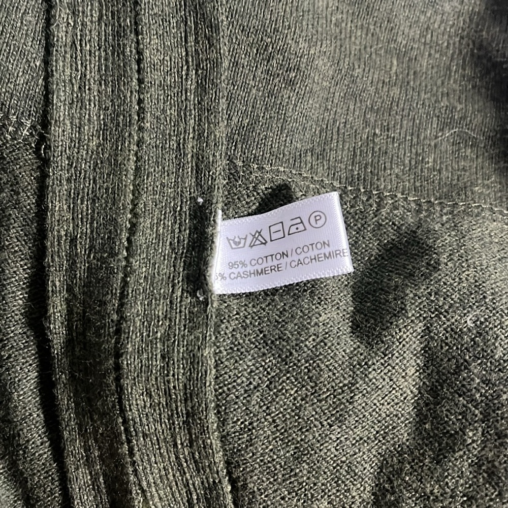 NEW Lisa Todd Cotton/Cashmere Knit Long Sleeve Zipper Hem Sweater Green Size M - Picture 7 of 8